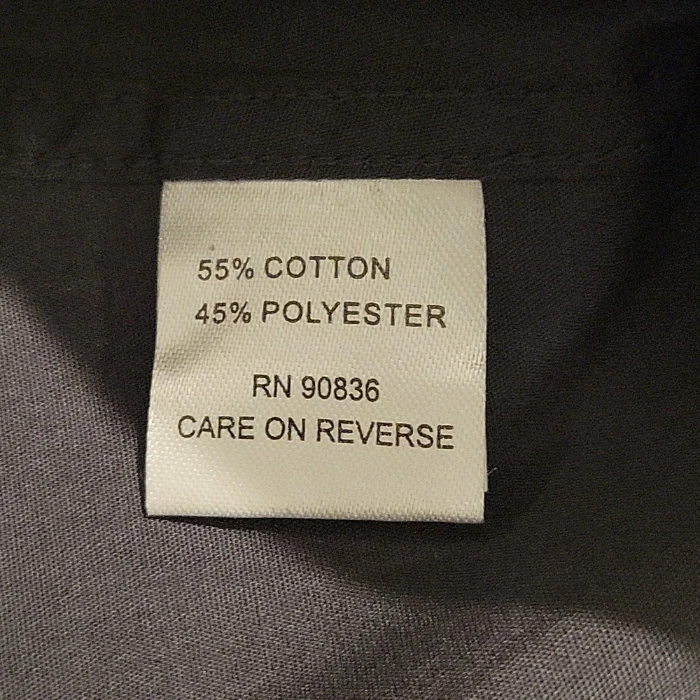 NWOT PORT AUTHORITY large grey 3/4 sleeve button down shirt - Picture 4 of 5